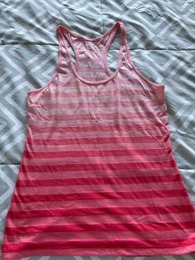 Express Pink Ombre Striped Racerback Tank in XS